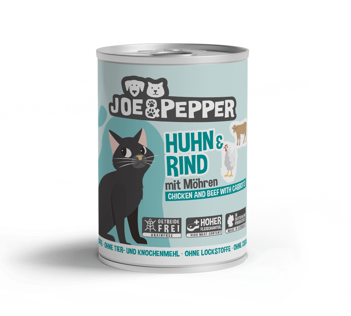 Joe & Pepper Cat Huhn & Rind mit Möhren 400g