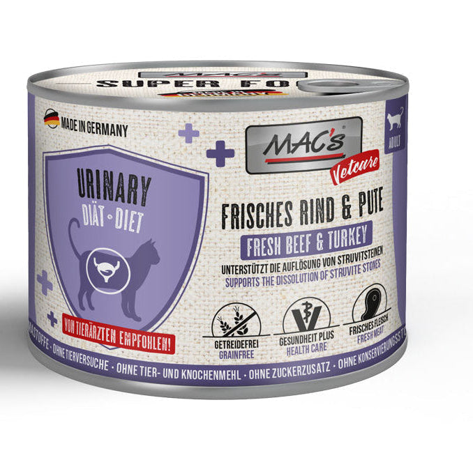 MAC's Cat Vetcare Urinary Rind & Pute 200g
