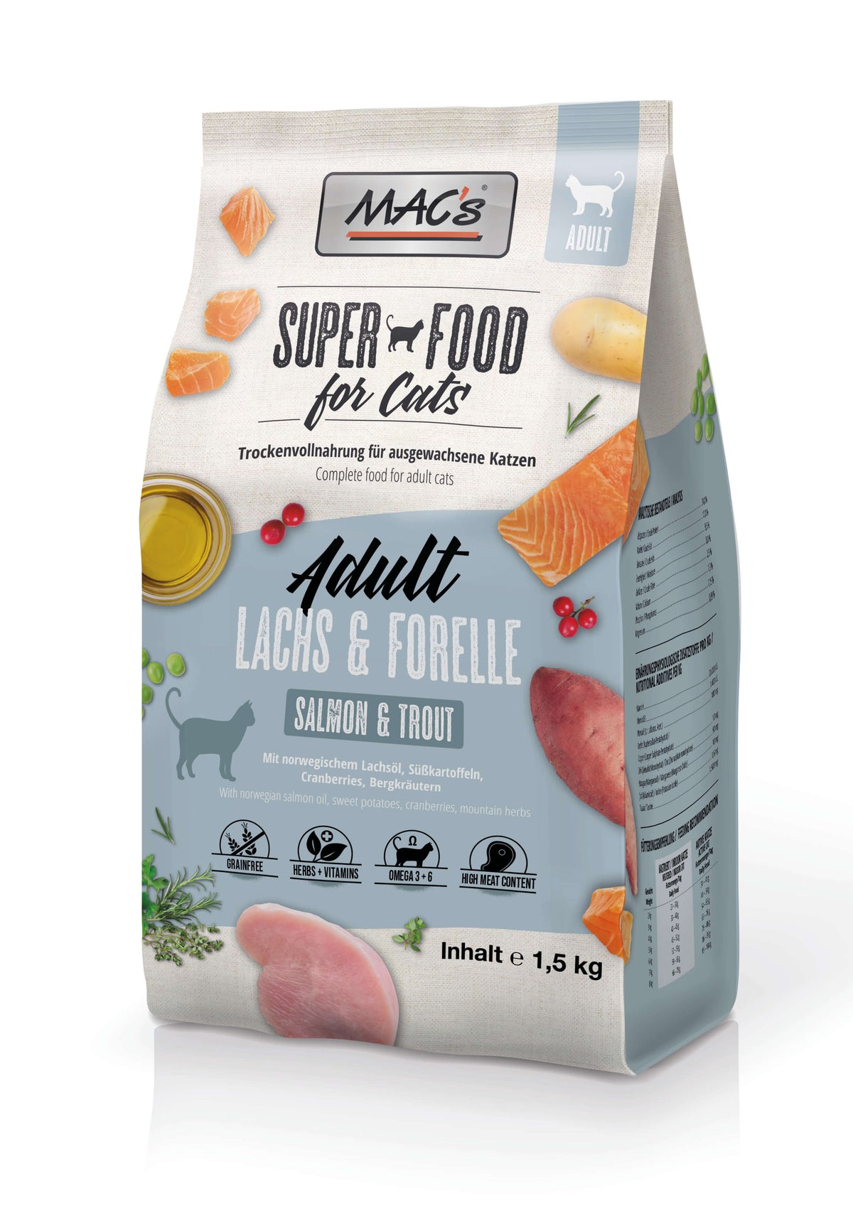 MAC's Cat Trockenfutter Lachs & Forelle 1,5kg