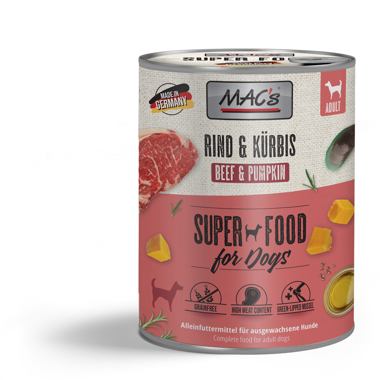 MAC's Dog Rind & Kürbis 800g