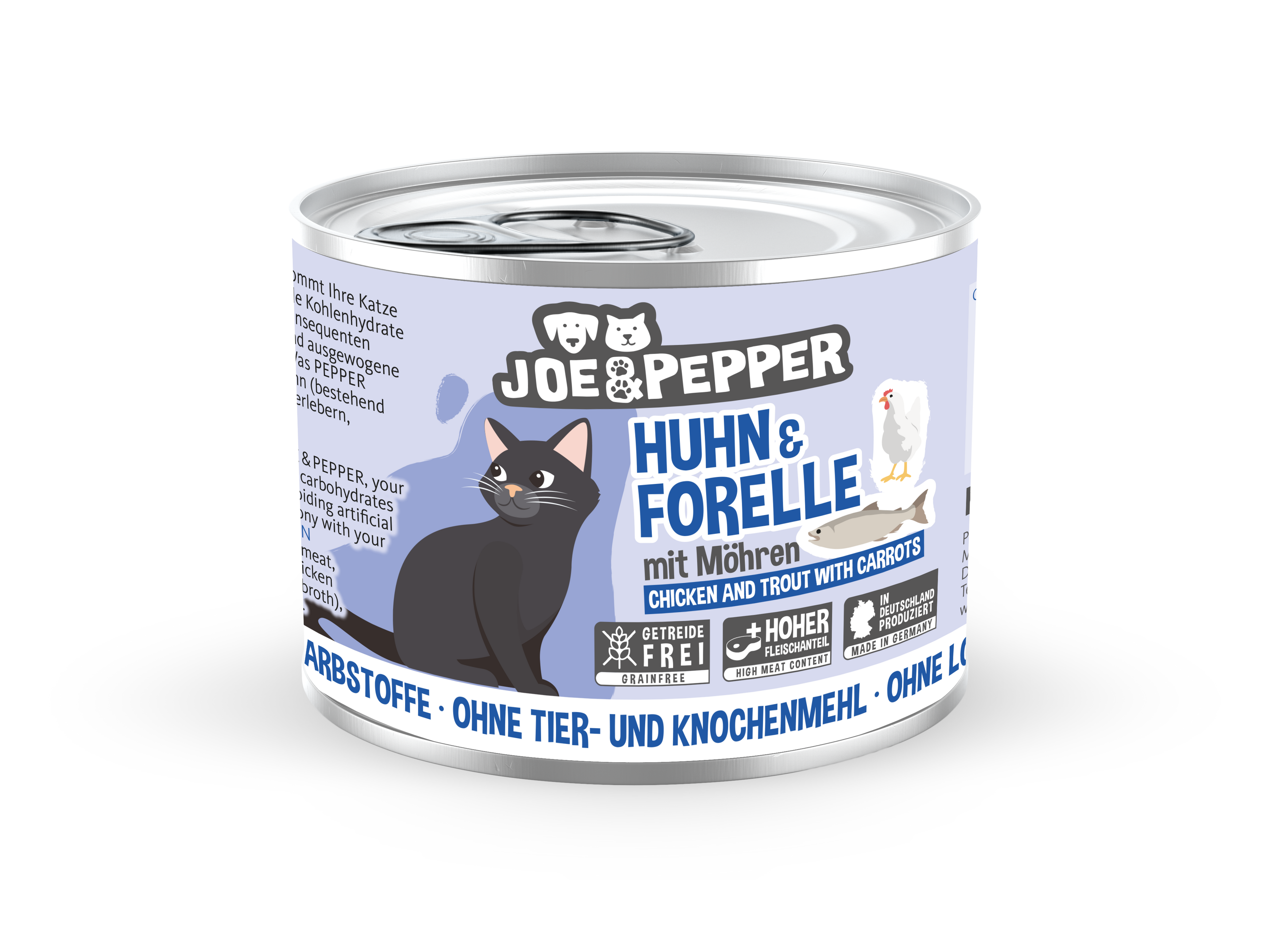 Joe & Pepper Cat Huhn & Forelle mit Möhren 200g