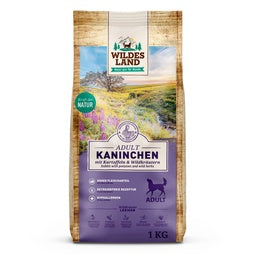 Wildes Land Classic Adult Hund
Kaninchen mit Kartoffeln und Wildkräutern Hypoallergen 
1 kg
