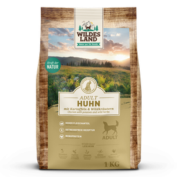 Wildes Land Classic Adult Hund
Huhn mit Kartoffeln & Wildkräutern
1 kg