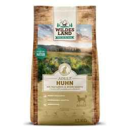 Wildes Land Classic Adult Hund
Huhn mit Kartoffeln und Wildkräutern
12 kg