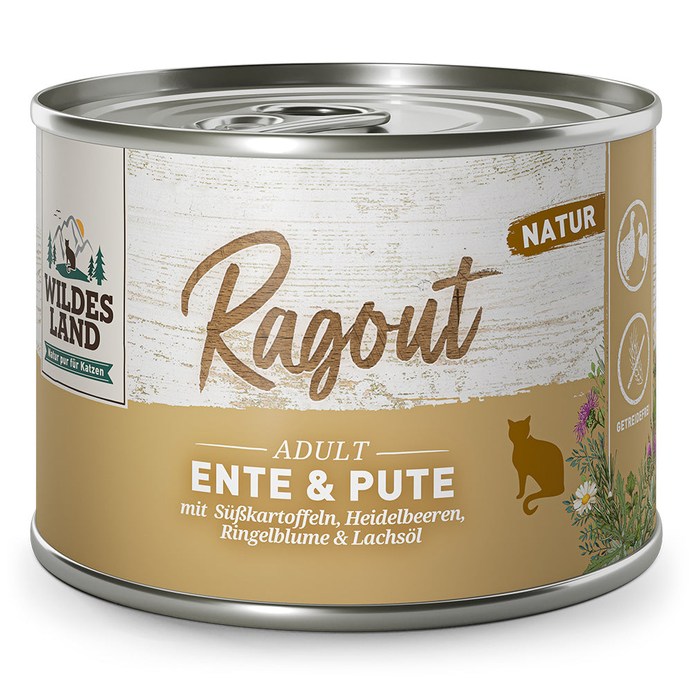 Wildes Land Ragout
Ente & Pute mit Süßkartoffeln